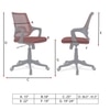 Ddeasirea Mid Back Ergonomic Chair in Brown Colour