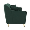 Rivo Velvet 3 Seater Sofa In Green Color