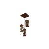 Wiggle Brown Solid Wood Cluster Hanging Light