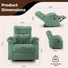 Helios Motorised Recliner Chair for  Premium Soft Suede Fabric 1 Seater Chair - Green