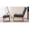 Hiltonia Chair With Ottoman Grey