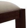 Oribi Dining Bench In Mahogany Finish With Wheat Brown Fabric
