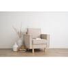 Scandinavian Nexon One Seater Sofa Natural Wood Finish