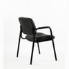 Kepler Brooks Embassy Leatherette Visitor Chair in Black Colour