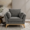 Lorentz Boucle Fabric Lounge Chair in Grey Colour