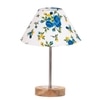 Devansh Multicolor Cotton Table Lamp With  Natural  Wood Base  & Steel Pipe (10X16.25 Inches)-38