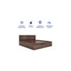 Kuruma Queen Size Bed In Walnut Finish