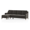 Abbey Sectional Sofa (Colour : Smoke Grey, Cushion : Hard, Seater : Left Aligned 3 Seater + Left Aligned Chaise)