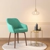 Rochelle Lounge Chair in Lagoon Green Colour