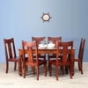 Holand Sheesham Wood 6 Seater Dining Set In Honey Oak Finish