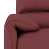 Leeroy Leather Three Seater Motorized Recliner in Red Dahlia