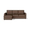 Apollo Fabric Sectional Sofa (Colour : Mocha, Cushion : Hard, Back Type : Regular, Seating Capacity : Left Aligned 2 Seater + Left Aligned Chaise)