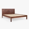 Dado Solid Wood Queen Non Storage Bed in Brown Colour