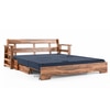 Mahim 3 Seater Sofa cum Bed in Lapis Blue Colour With Storage