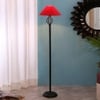 Izzie Black Cotton Shade Floor Lamp