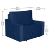 Step  Pull Out Sofa cum Bed  in Navy Blue Colour