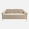 Arab Velvet 3 Seater Sofa Cream Color