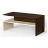 Taurley Engineered Wood Coffee Center Sofa Tea/Teapoy Console Table (Brown Maple & Beige)