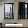 Stoa Paris Satin Window Curtains, 300 TC Dimout Home Furnishing Curtains,  Aesthetic Parda,, Kids Room, Pack of 2, Versailles - Emerald Royale