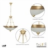 Quoizel Arlo 3-Light Pendant In Pure Brass With Frosted White Glass Shades