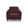 Franco 1 Seater Leather Sofa in Wine Colour