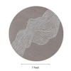 Handmade Round Wool Silk Rug Abstract Contour Taupe 7 Feet Carpet