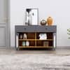 Hexa Red Multipurpose Storage Cabinet With 2 Drawer 2 Door in Giant Wood And Slate Grey Colour