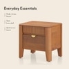 Toledo Solid Wood Bedside Table In Amber Walnut Finish