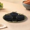 Metalsmith Metal Serveware Box Set of 4 with Tray Black Finish