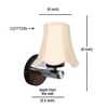 Devansh Metal Wall Mounted Lamp With Off-White Cotton Shade