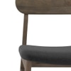 Lunar Solid Wood and Carrara White 4 Seater with 4 Lunar Dining Chair (Finish: Danish Walnut, Colour: Urban Grey Premium Chenille)
