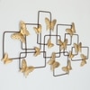 W-Linus Abstract Metal Wall Decor in Gold Set of 1