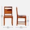 Gianni Solid Wood Dining Chair in Provincial Teak Finish - Set of 2