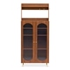Stellar Multipurpose Storage Cabinet (Tall Size with Upper Shelf, Teak Brown)