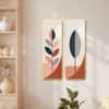 The Castle Decor Beige Terracotta Botanical Wall Art Set of 2 19x27 Inch