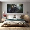 The Castle Decor Train Art Wall Painting Wooden Framed Digital Painting 27x48 Inch