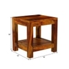 Box Solid Wood Bedside Table in Honey Finish