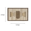 Abstract Handmade Natural Wool Wall Art Beige Geometric Minimalist 5 x 3 Feet
