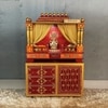 D'Dass Multi Color Mdf and Sheesham  Wall Hanging Wooden Temple For Pooja