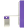 Austin Study Desk with Drawer and Built In Bookshelf in Lavender Purple Colour