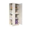 Hexa Red Wooden 1 Door Wardrobe with Hanging Space in Frosty White Colour