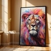 The Castle Decor Abstract Lion Wall Art Framed Painting 20x30 Inch