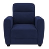 Alvaro Velvet 1 Seater Sofa Navy Blue Color