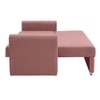 Baruna 1 Seater Velvet Pull Out Sofa Cum Bed with Storage In Peach Color