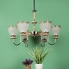 Eliante Chandelier, 6 Light Mild Steel Modern Ceiling Fixture