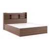 Sandon Engineered Wood Queen Size Box Storage Bed In Classic Walnut Finish