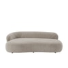 Luxelounge Wood 2-Seater + Ottoman With Upholstery Non Storage Sofa In Beige Colour