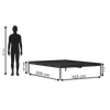 Pinner Metal Non Storage Queen Bed in Satin Black Finish
