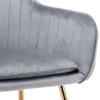 Hilsa Fabric Accent Chair in Grey Colour