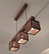 Lyon Brown Solid Wood Cluster Hanging Light
